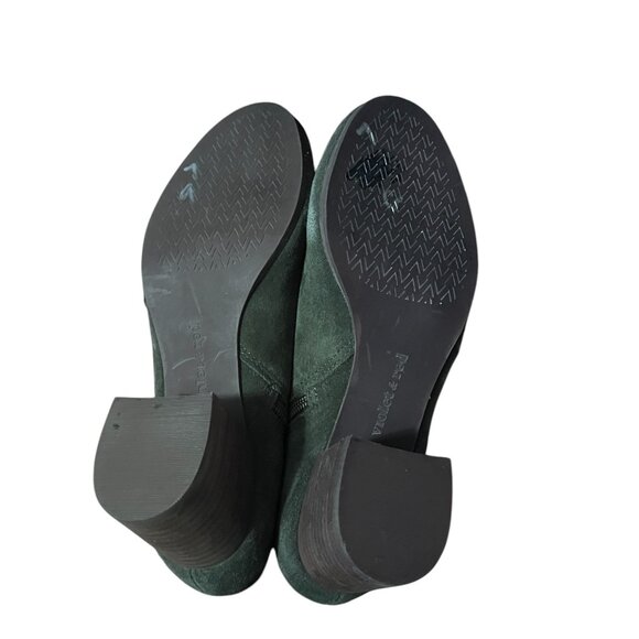 Violet & Red Jenna Ankle Boots With Leather Upper & Stacked Heel Size 6  Green - Picture 14 of 16